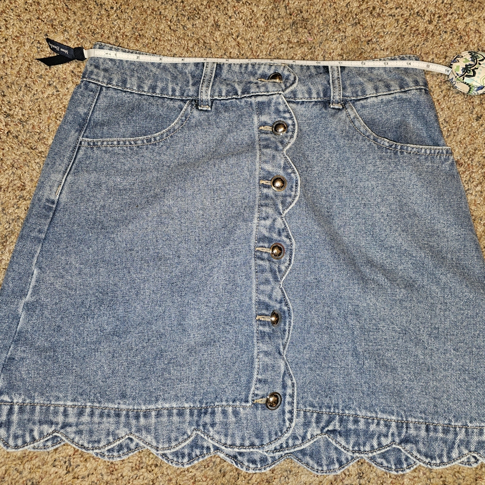 Denim Button-Front Skirt - Picture 5 of 5